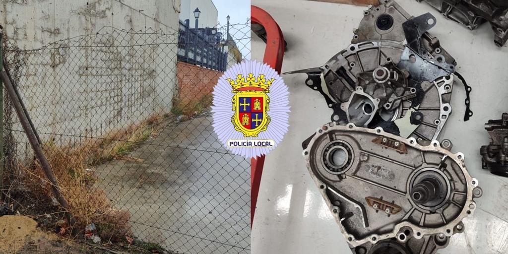 Detenido por robar piezas por valor de 1.500 euros en un taller mecánico de Palencia