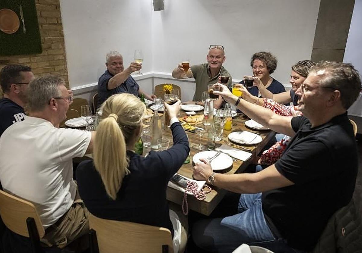 Comida familiar de Navidad