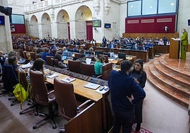La presidencia del  Parlamento riñe al PSOE: «Son ustedes unos provocadores natos»