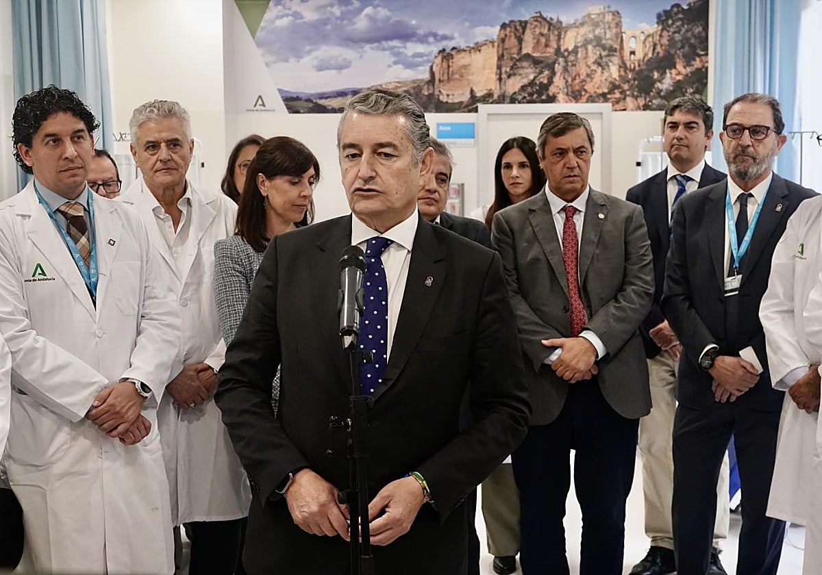 El consejero Antonio Sanz en rueda de prensa