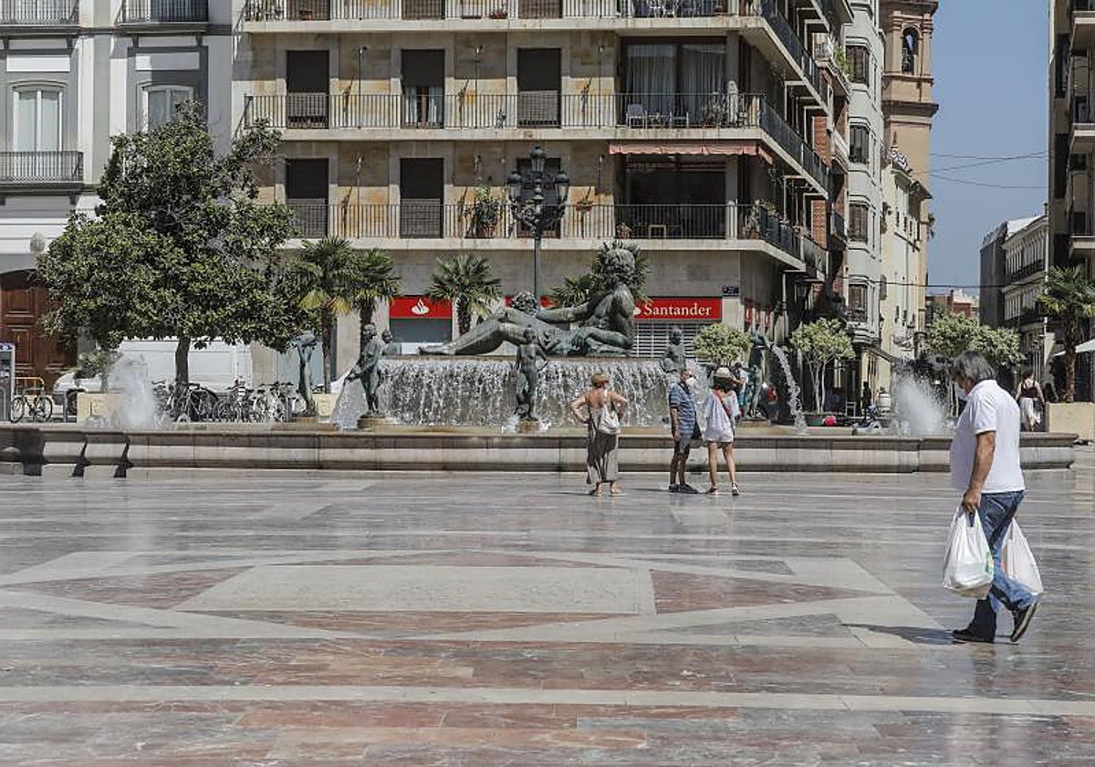 Imagen de archivo de la plaza de la Virgen de Valencia