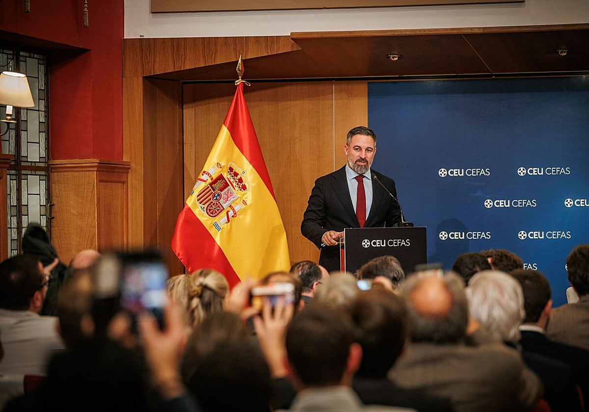 El líder de Vox, Santiago Abascal