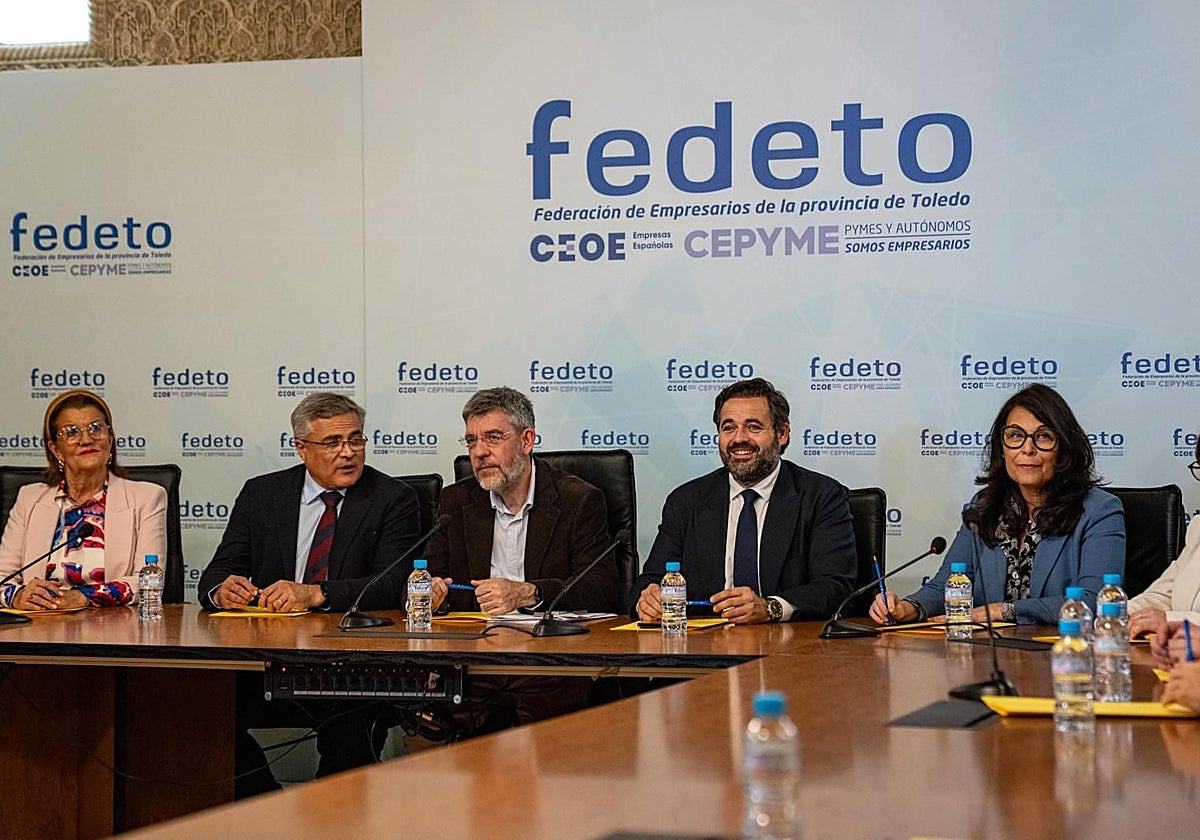 Paco Núñez y Alberto Nadal, hoy, en la Federación Empresarial Toledana, Fedeto