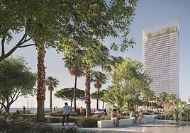 Un paseo, plazas y jardines para que el rascacielos del Puerto de Málaga salve el Consejo de Ministros