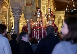 El recuerdo a San Acisclo y Santa Victoria en Córdoba, en el interior de la Catedral