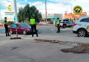 Imagen del vehículo detenido en la localidad alicantina de Albatera