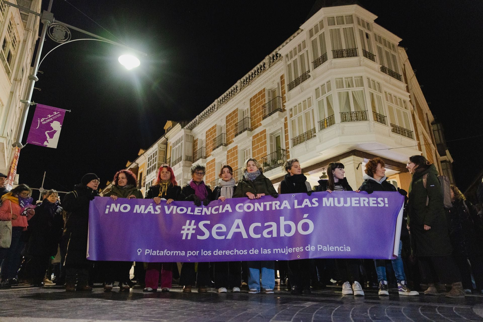 Pancarta en la manifestación de Palencia