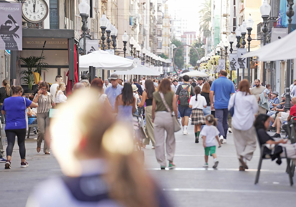 Calle mayor de Triana, en Gran Canaria, en foto de archivo