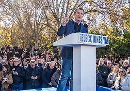 Feijóo congrega a miles de personas en Madrid y exige elecciones: «El sanchismo está en la cárcel y tiene que salir del Gobierno»