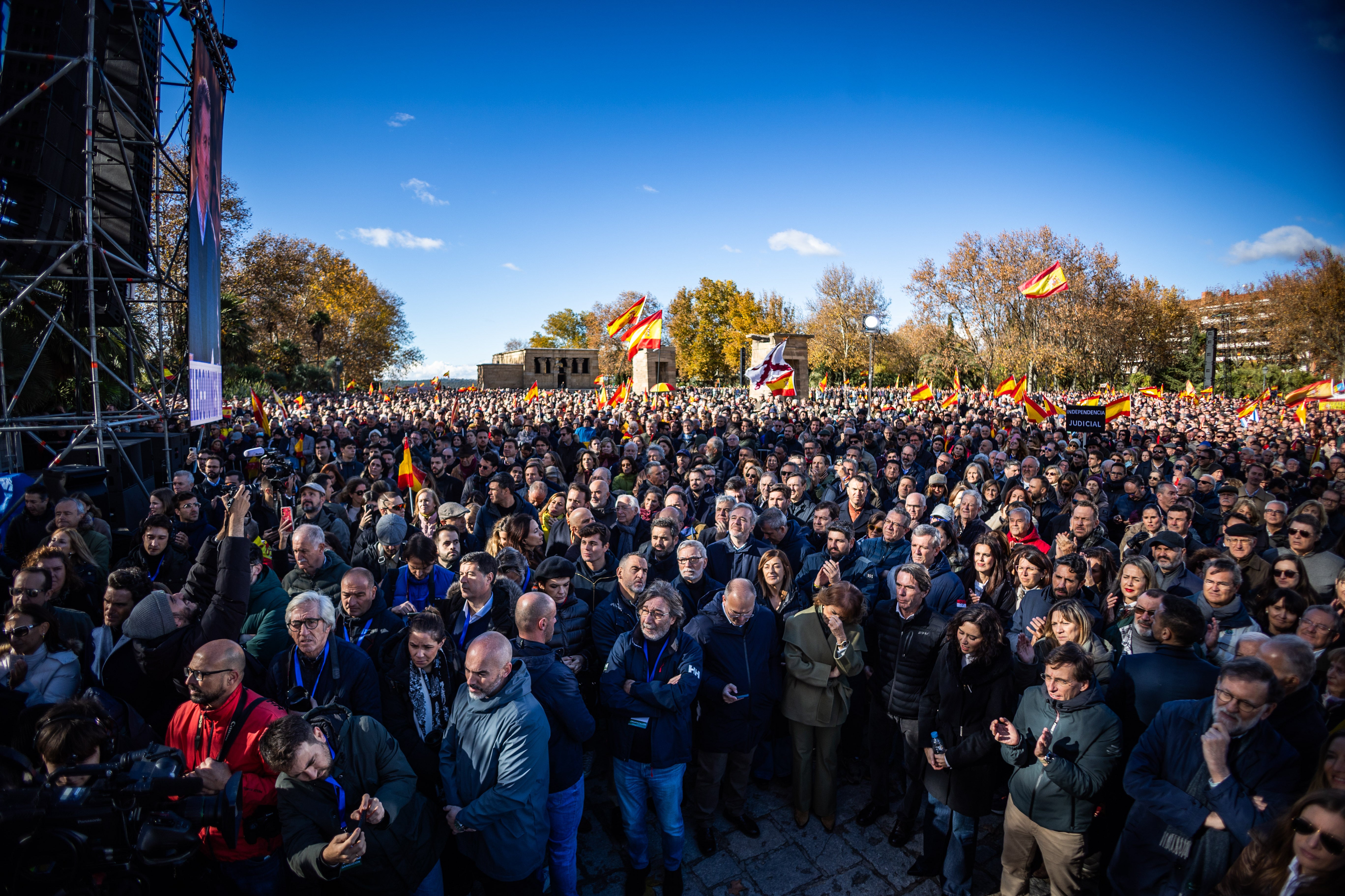 La manifestación del PP en Madrid contra el Gobierno de Pedro Sánchez, en imágenes