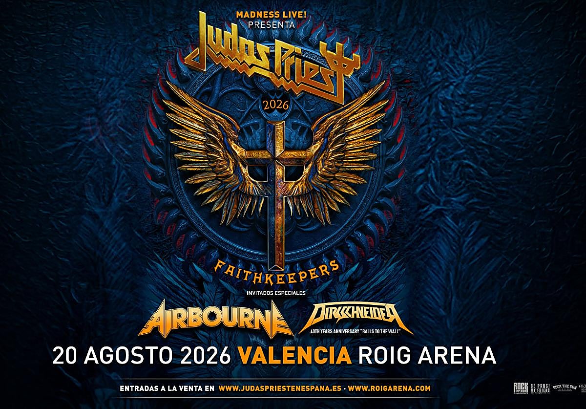 La legendaria banda de heavy metal Judas Priest actuará en el Roig Arena el 20 de agosto