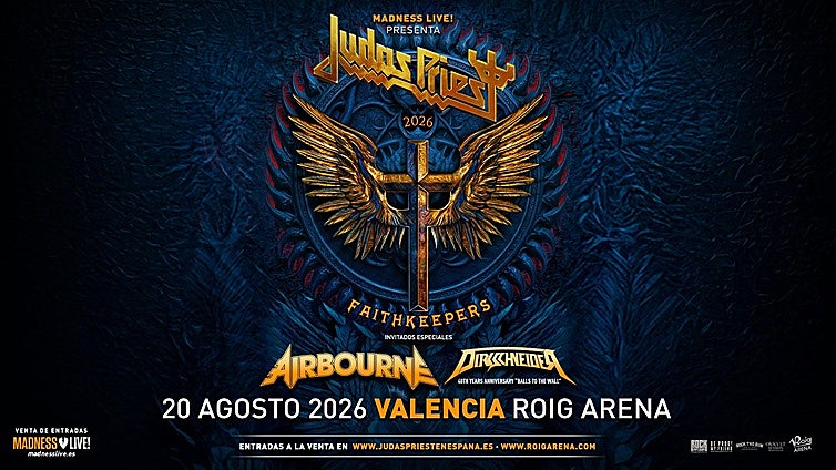 La legendaria banda de heavy metal Judas Priest actuará en el Roig Arena el 20 de agosto