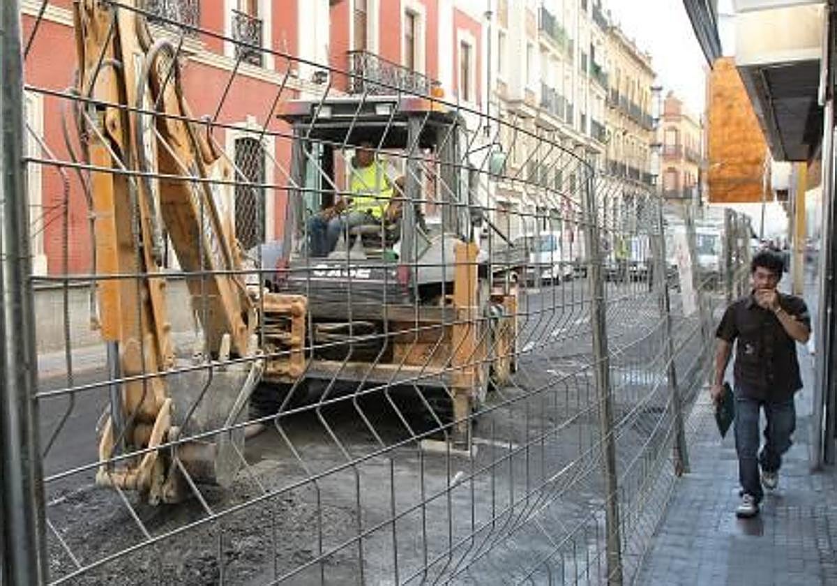 Imagen de archivo de una calle en obras