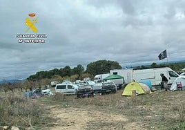 La Guardia Civil finaliza el dispositivo de seguridad ante una fiesta rave no autorizada en Mazaleón (Teruel)