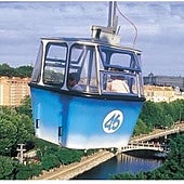 El teleférico de Madrid, sobre el Manzanares