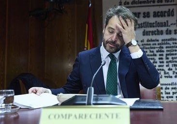 El secretario de Política Municipal del PSOE, Juanfran Serrano, en la comisión de investigación del Senado por el caso Koldo