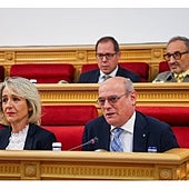 Inés Cañizares, Juan Marín, Daniel Morcillo y Florentino Delgado, concejales de Vox en el Ayuntamiento de Toeldo