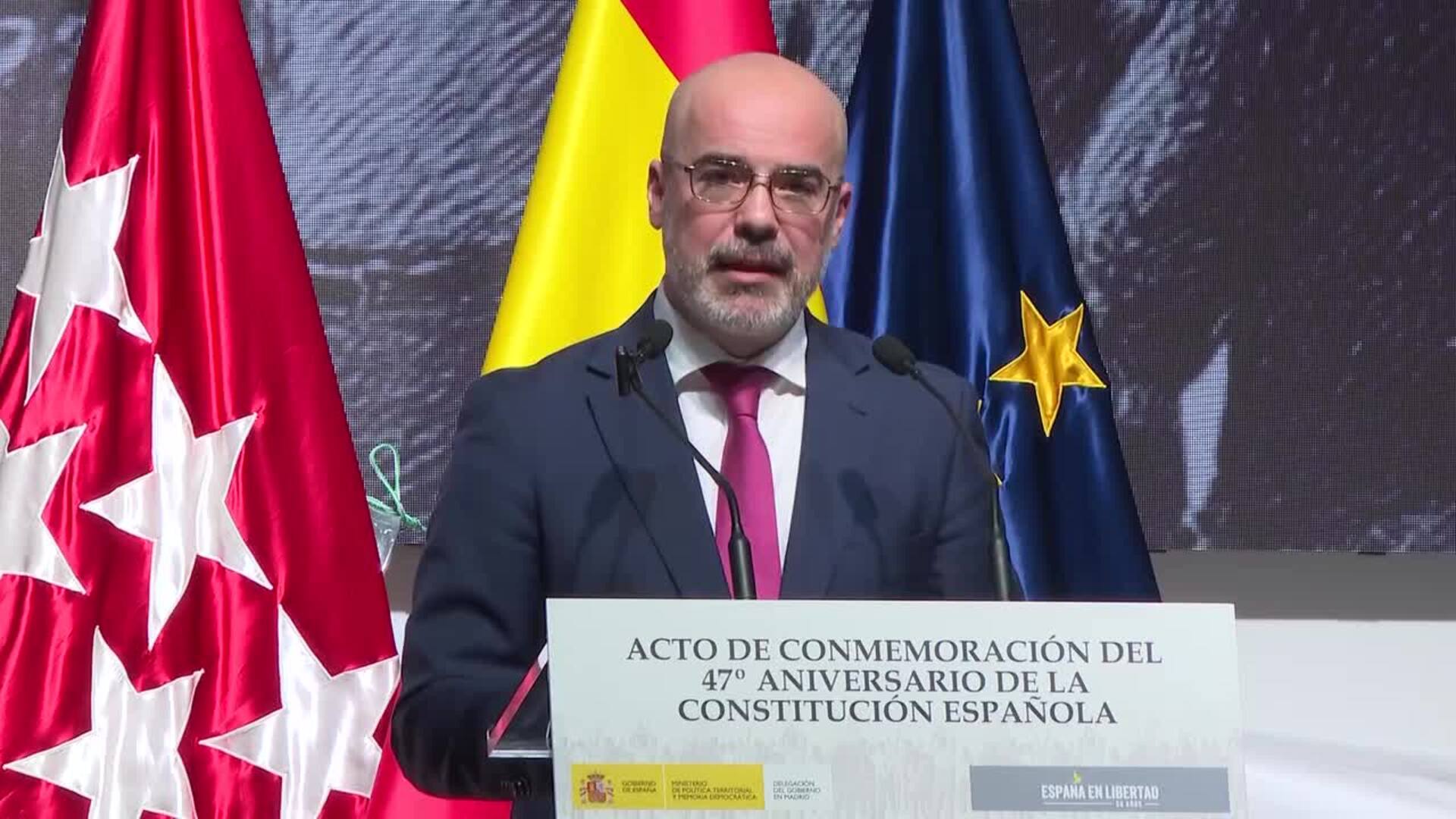 Delegado en Madrid carga contra una Ayuso &quot;insumisa&quot; ante la ley en el acto de la Constitución