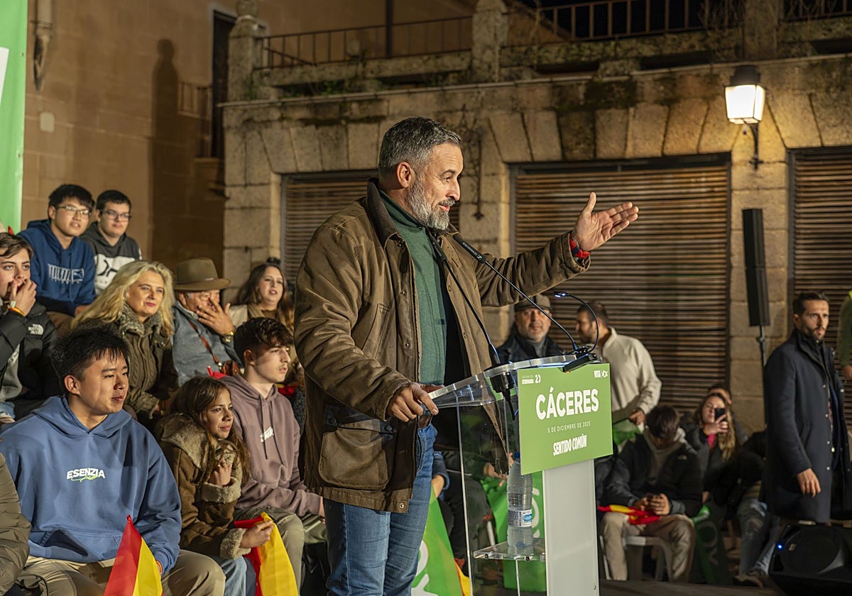 Santiago Abascal, en Cáceres