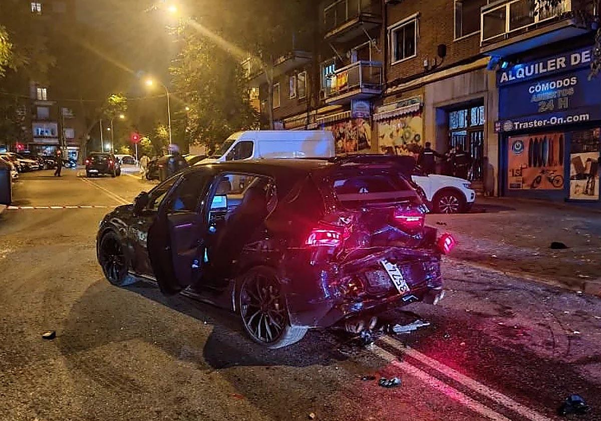 El coche del Niño Juan tras la encerrona a tiros que le propinaron sus rivales