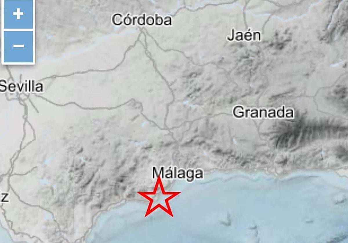 Epicentro del terremoto en la localidad de Fuengirola