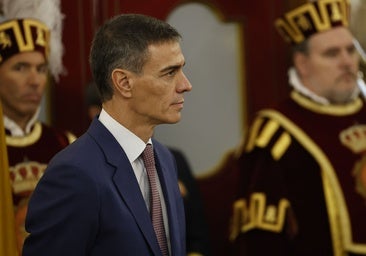 El presidente del Gobierno, Pedro Sánchez, en el Congreso