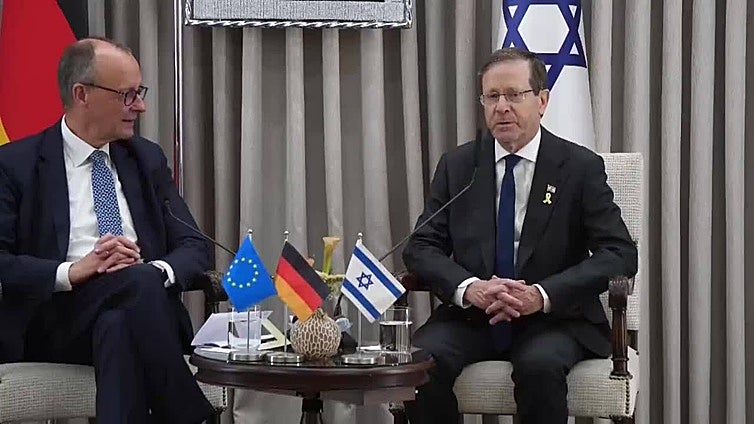 Herzog recibe a Merz en Jerusalén