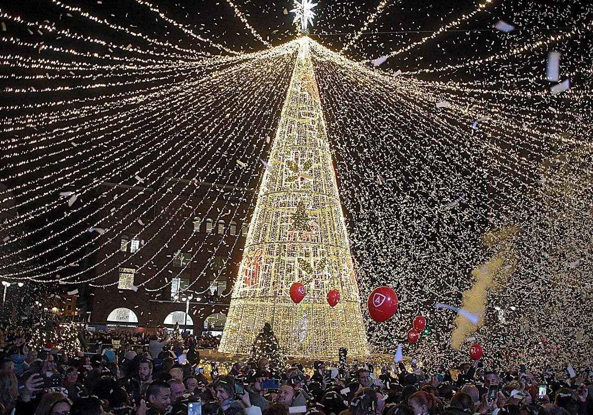 Luces de Navidad en León capital