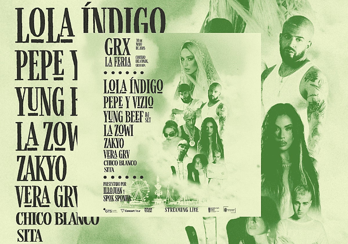 Cartel de la feria que Lola Índigo montará en Granada en mayo de 2026