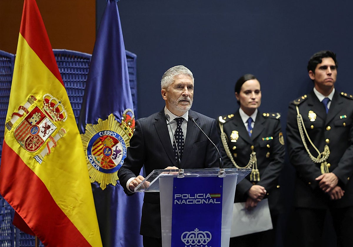 El ministro Fernando Grande-Marlaska en un acto en noviembre