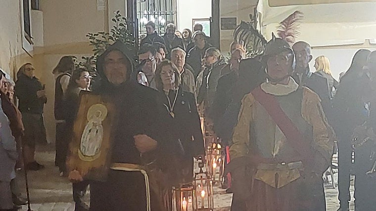 Head of the procession, with a representation of the Miracle of Empel