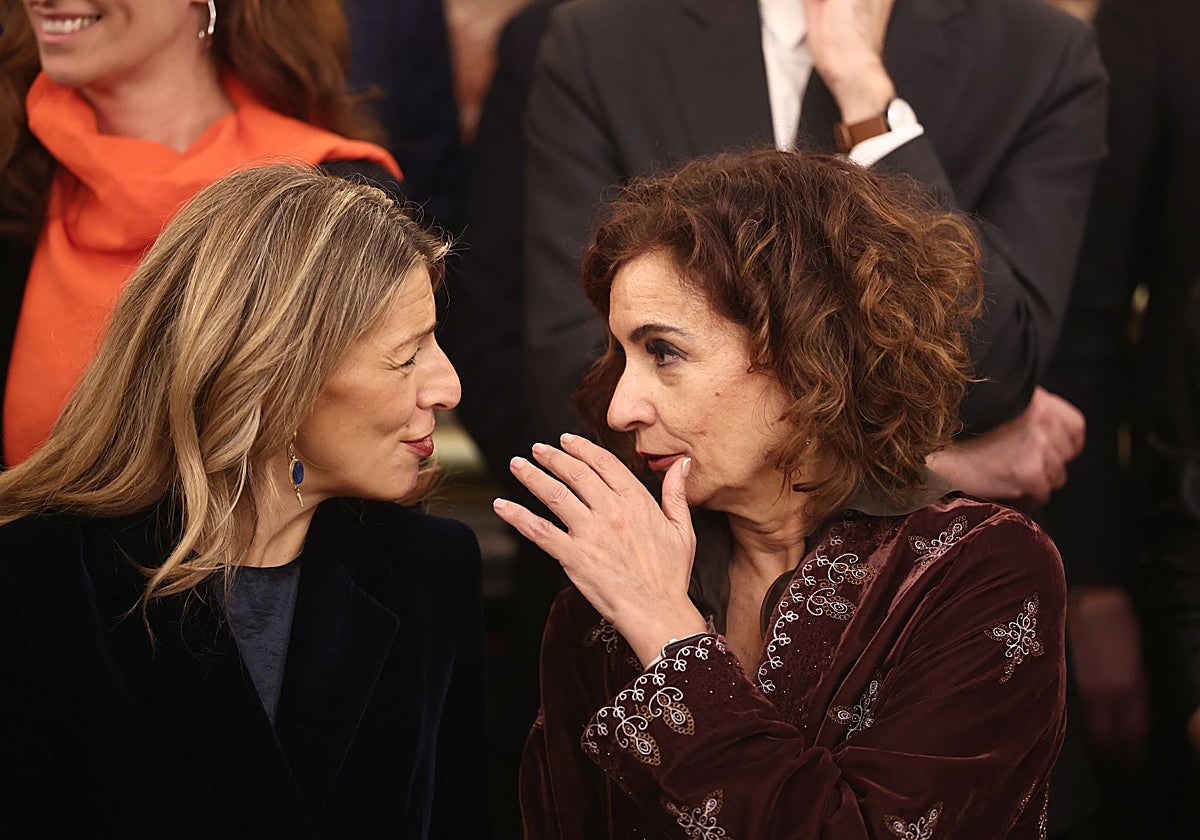 María Jesús Montero, con Yolanda Díaz