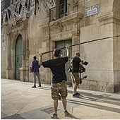 Rodaje de una película en el centro de Alicante