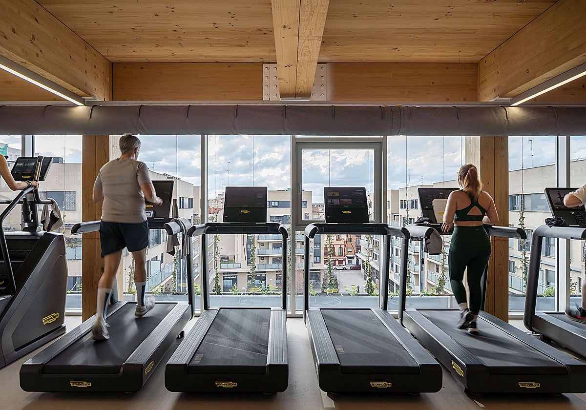 Recreación del gimnasio en el centro de Cuatro Caminos