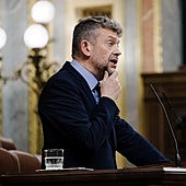 El diputado de ERC Francesc-Marc Álvaro, durante la defensa de la iniciativa