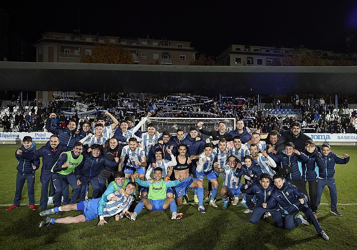El Talavera tras eliminar al Málaga en la Copa del Rey