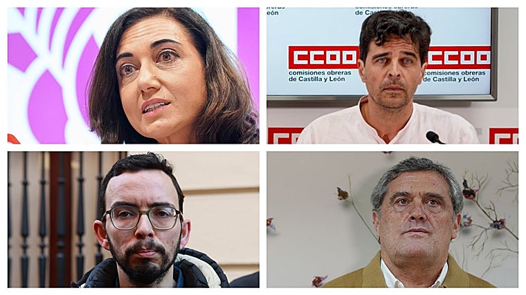 Alicia Gallego (UPL), Juan Gascón (IU), Miguel Ángel Llamas (Podemos) y Pedro Pascual (Por Ávila)