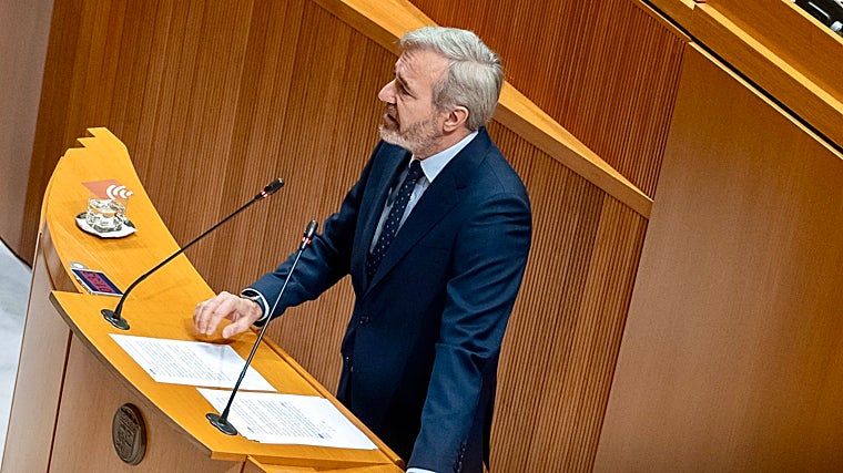 Azcón, este 11 de diciembre en Cortes