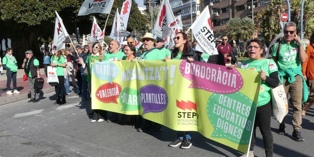 La Generalitat Valenciana cifra en uno de cada cinco profesores el seguimiento de la huelga educativa