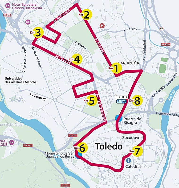 San Silvestre Toledana 2025: timetables, routes and traffic cuts planned for the Toledo race