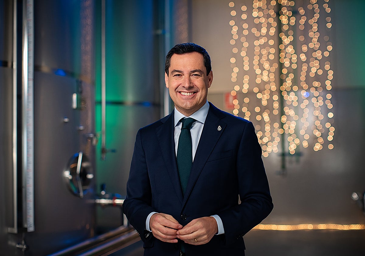 Juanma Moreno, en uno de los mensajes ofrecidos en los últimos años