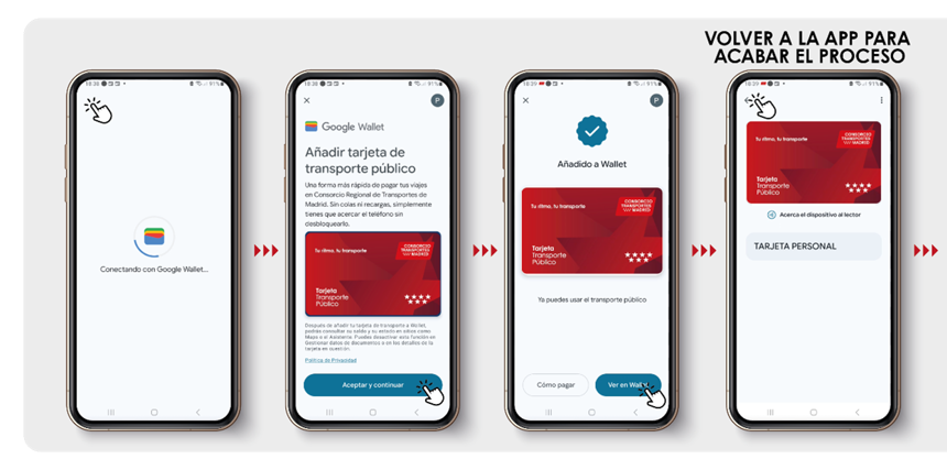 Pasos para llevar el abono transporte de Madrid en el móvil