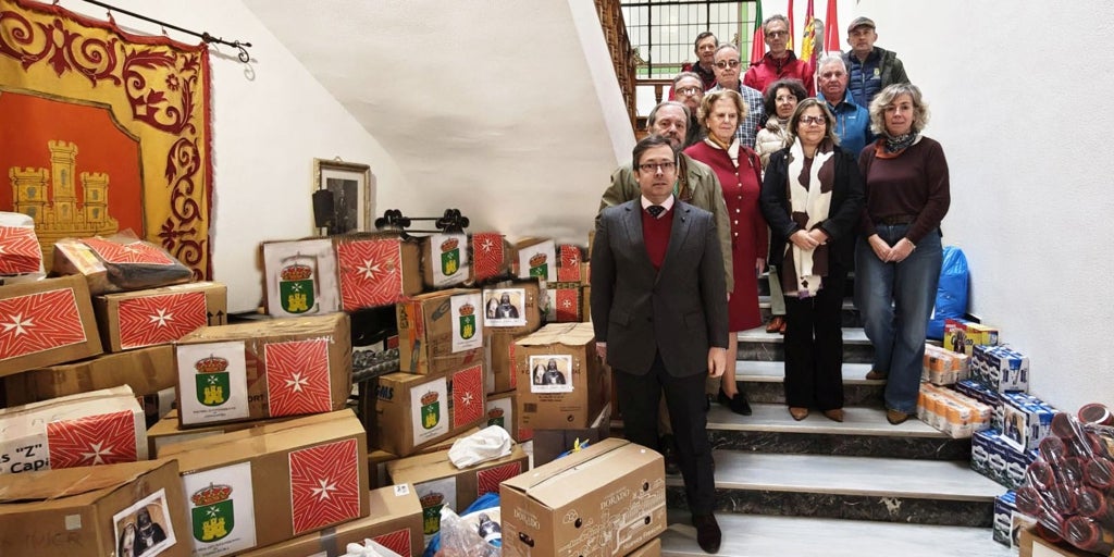 Consuegra dona alimentos y ropa a la Orden Hospitalaria de Malta