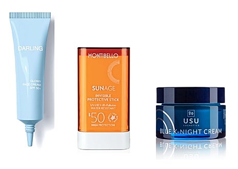 Imagen secundaria 1 - Cada vez hay más opciones para protegerse de los efectos nocivos de la luz azul que emiten las pantallas. Crema facial antiedad Glowy Face Cream SPF 50 de Darling que protege de la luz azul: 41 €; SunAge Invisible Protective Stick de Montibello SPF 50 con el activo activo BLUE Oléoactif® que reduce las manchas provocadas por la luz azul: 25 €; Blue K-Night Cream de USU Cosmetics, un tratamiento antiedad global que gracias al innovador activo Syncronight® previene y repara los daños causados por la luz azul: 38,50 €; y Heliocare 360º Water Gel con Fernblock®+, filtros específicos y activos reparadores y antioxidantes, protege frente a las 4 radiaciones (UVB, UVA, Visible e Infrarrojo): 30,55 €. 