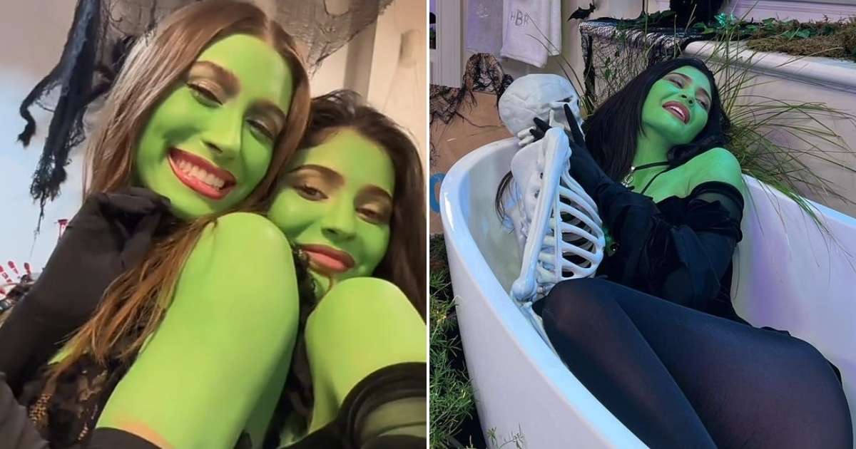 Las reconocidas modelos Hailey Bieber y Kylie Jenner se han dejado ver en los últimos días vestidas de negro y con pintura verde por todo el cuerpo. ¿Será Shrek su apuesta para este año?