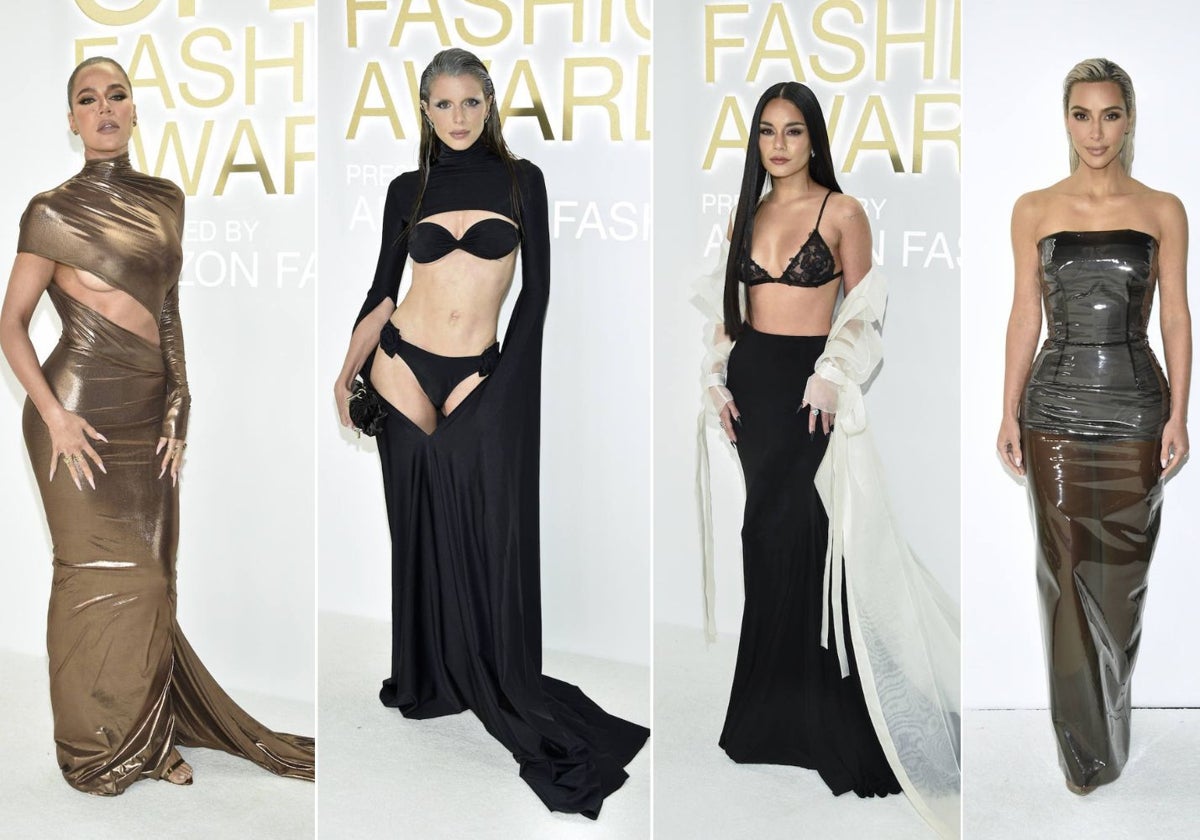 Khloe Kardashian, Julia Fox, Vanessa Hudgens y Kim Kardashian posaron así de espectaculares en la alfombra roja de los Premios CFDA celebrados en Nueva York.