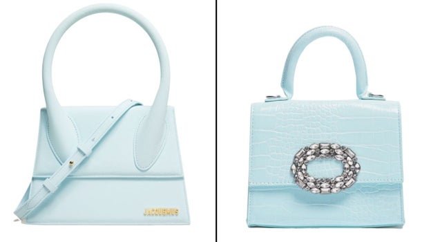 Bolso de Jacquemus a la izquierda. A la derecha un bolso de Bershka.