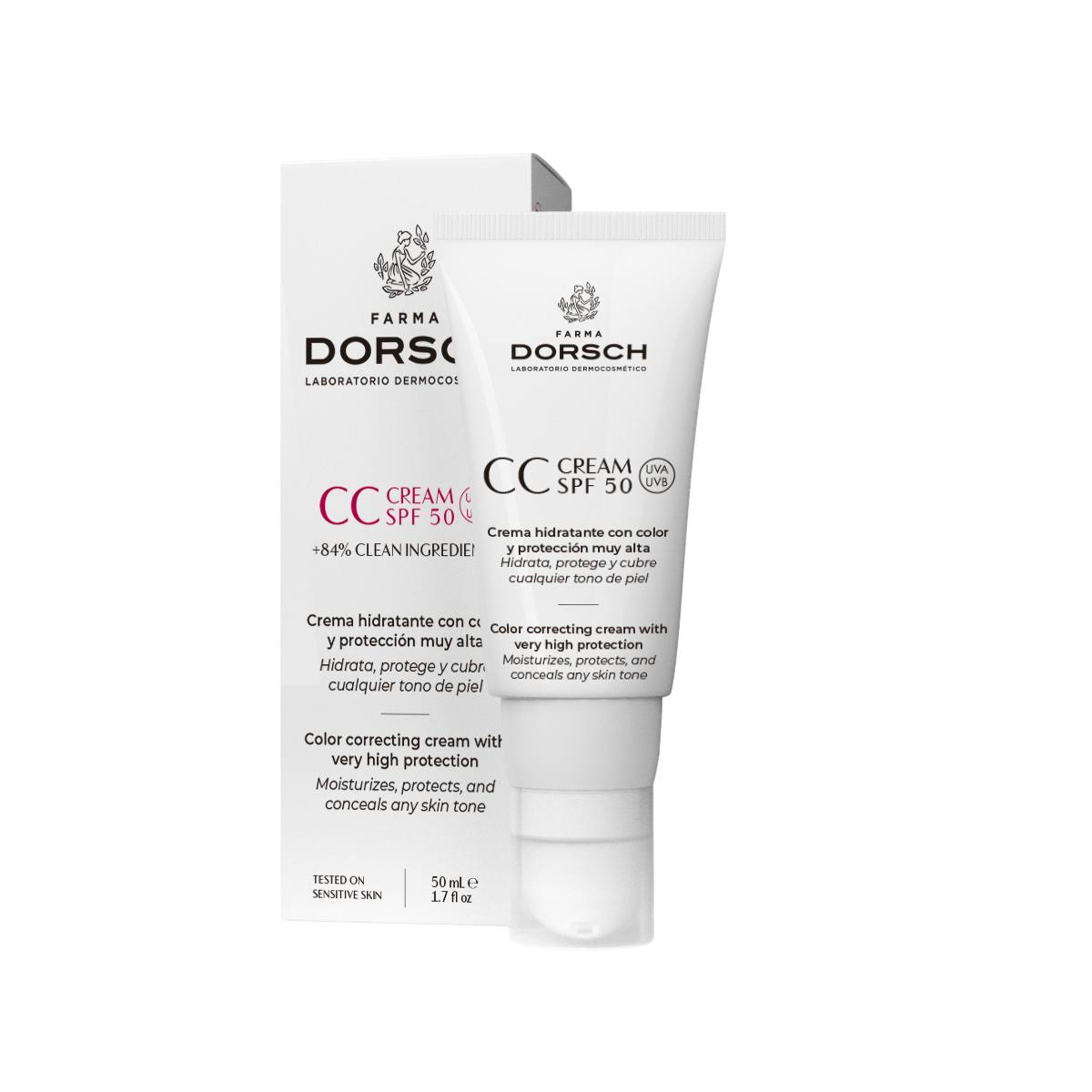 CC Cream SPF 50 de Farma Dorsch (40 €). Uno de los best-sellers de esta firma española que cumple 40 años. Es un tratamiento antiedad que protege del sol, corrige imperfecciones, aporta un favorece tono de piel (a todos los tonos de piel) y deja un acabado mate a salvo de brillos. Sin siliconas ni alcohol, con más del 84% de ingredientes naturales.