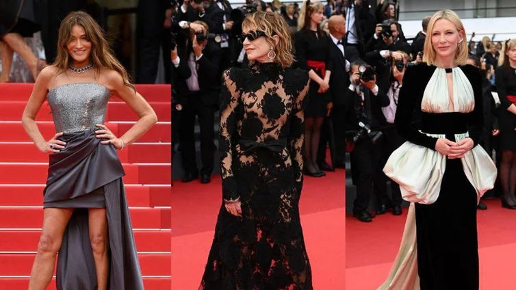 De Carla Bruni a Naomi Campbell: famosas con más de 50 años que arrasan en Cannes con escotes, transparencias y aberturas de vértigo