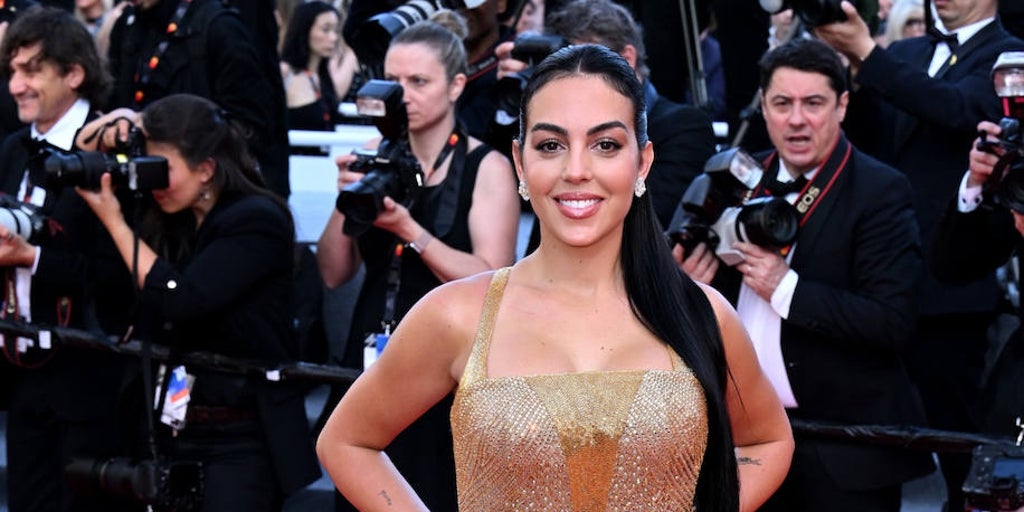 Georgina Rodríguez brilló en el Festival de Cannes con un vestido sirena dorado